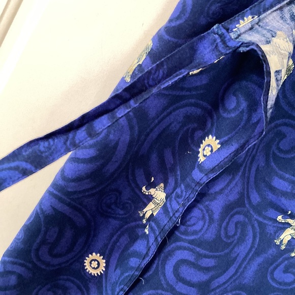 SURFSIDE💫Blue Elephant Printed Lightweight Tie Swim Wrap/Skirt - Picture 7 of 8